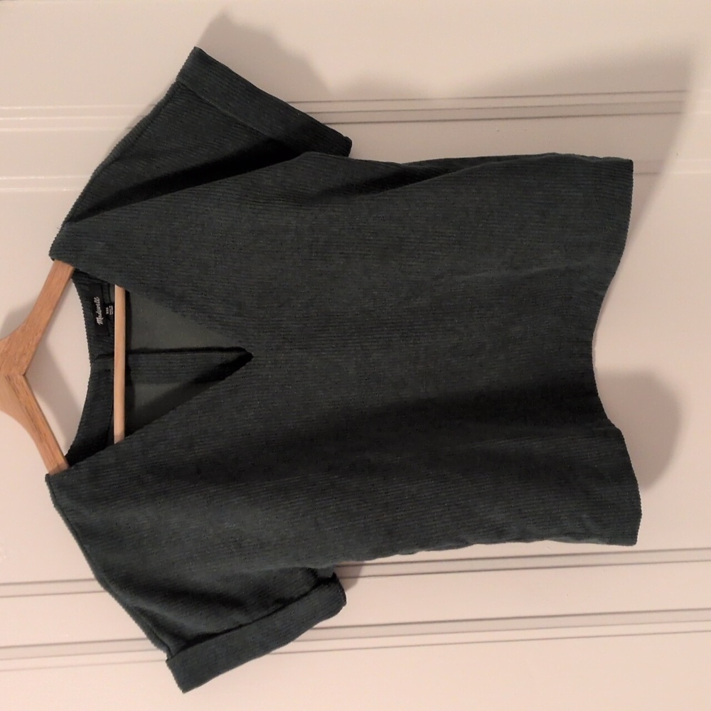 Madewell Corduroy V-Neck Top